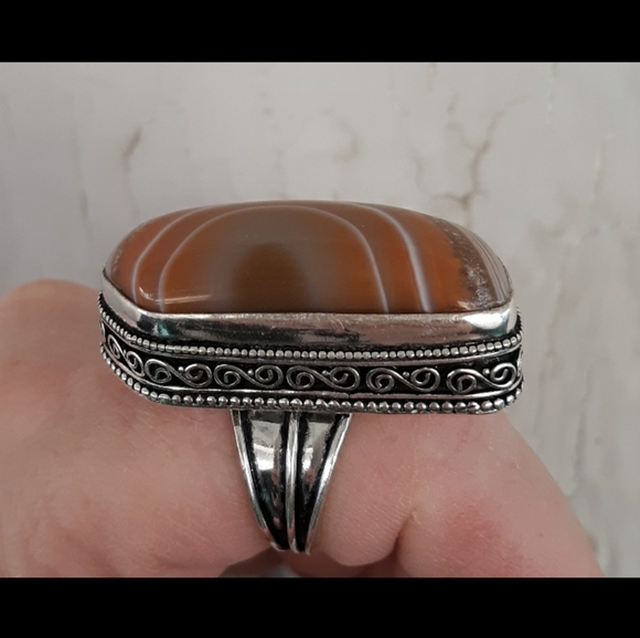 New Botswana Agate 925 Silver Ring. - Picture 4 of 8